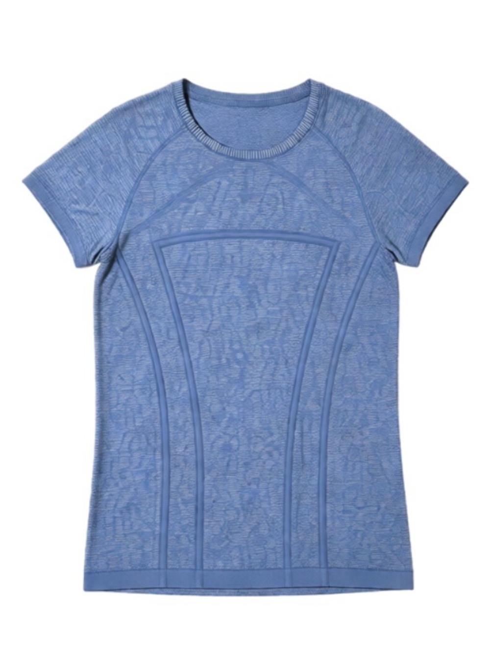 ivivva by lululemon Girls 10 Blue Textured Short Sleeve Athletic Top